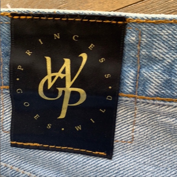 Levi’s Festival Cutoff Embellished Denim Shorts 27 4 26 Flower Power Woodstock - Picture 5 of 12